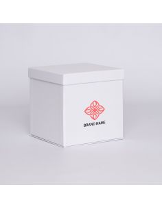 Customized Personalized foldable box Flowerbox 18x18x18 CM | FLOWERBOX | IMPRESSION EN SÉRIGRAPHIE SUR UNE FACE EN DEUX COULEURS