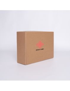 Customized Customizable Kraft Postpack 42,5x31x15,5 CM | POSTPACK | SCREEN PRINTING ON ONE SIDE IN TWO COLOURS
