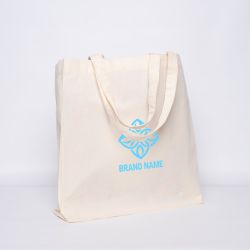 Sac coton réutilisable personnalisé 48x20x40 CM | SHOPPING BAG EN COTON | IMPRESSION EN SÉRIGRAPHIE SUR DEUX FACES EN UNE COU...