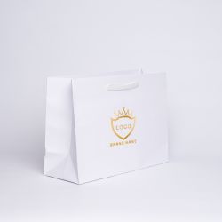 Sac papier personnalisé Noblesse 40x15x29 CM | SAC PAPIER NOBLESSE PREMIUM | IMPRESSION EN SÉRIGRAPHIE SUR DEUX FACES EN UNE ...