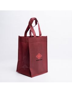 Customized Customized non-woven bottle bag 20x20x33 CM | NON-WOVEN TNT LUS BOTTLE BAG | SCREEN PRINTING ON TWO SIDES IN TWO C...
