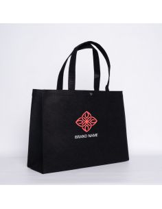 Customized Personalized reusable felt bag 45x13x33 CM | FELT SHOPPING BAG | SCREEN PRINTING ON ONE SIDE IN TWO COLOURS
